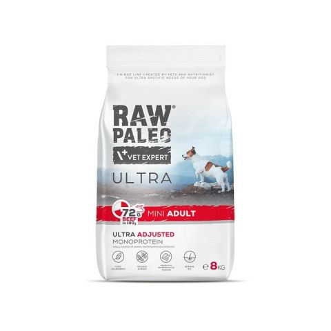 VetExpert Raw Paleo Ultra Beef Mini Adult - Karma sucha dla psów - 8kg