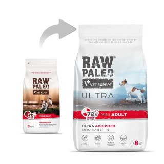 VetExpert Raw Paleo Ultra Beef Mini Adult - Karma sucha dla psów - 8kg