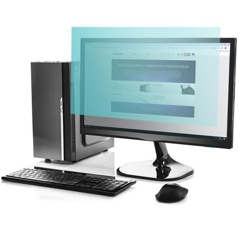 Filtr światła niebieskiego Qoltec 27" | 16:9 | Ochrona wzroku | Anti Glare | Matowy | na monitor