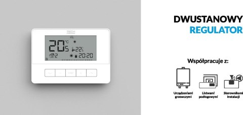 Przewodowy regulator pokojowy biały T-4.1 Tech sterowniki