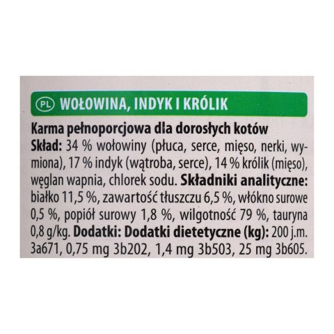 ANIMONDA Carny Adult smak: wołowina, indyk i królik 400g