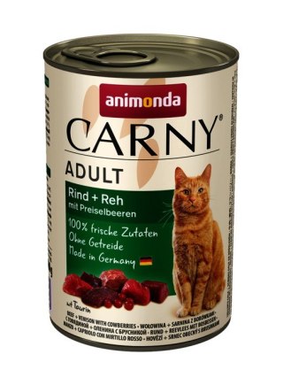 ANIMONDA Carny Adult smak: wołowina, sarnina z borówkami 400g