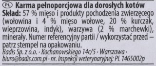 ANIMONDA Vom Feinsten Classic Cat smak: kurczak, wołowina + marchewka 100g