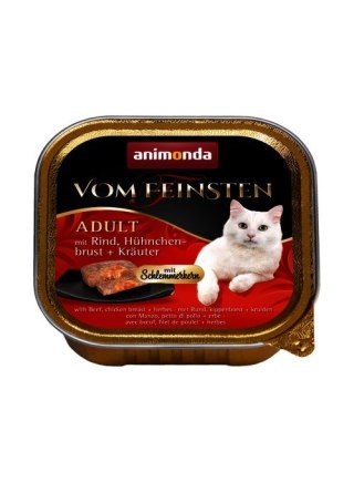 ANIMONDA Vom Feinsten Classic Cat smak: wołowina, pierś z kurczaka + zioła 100g