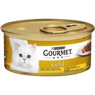 GOURMET GOLD Wołowina z kurczakiem w sosie pomidorowym 85g