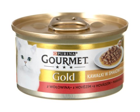 Gourmet Gold Sauce Delight mokra karma dla kota z wołowiną 85g