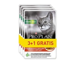 Purina Pro Plan Sterilised Wołowina 85g 3+1