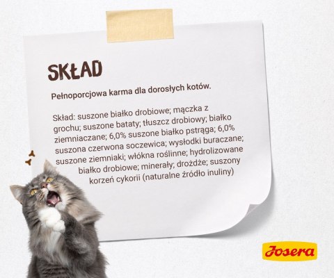 Josera Cat NATURELLE Adult Sterilised Pstrąg - karma dla kotów sterylizowanych - 10kg