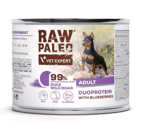 Raw Paleo Duck&Boar Adult Can 200g