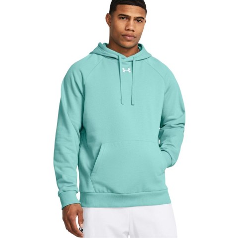 Bluza męska Under Armour Rival Fleece Hoodie miętowa 1379757 482 XL