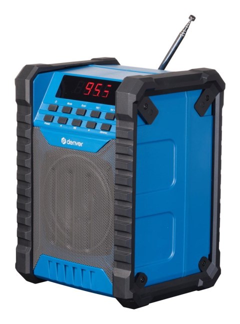 Denver WRB-60 nadajnik FM Bluetooth Niebieski, Szary