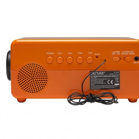 Radiobudzik retro Denver CR-425 pomarańczowy