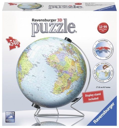 Puzzle 3D Kula: Dziecinny globus 540 elementów