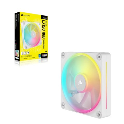 CORSAIR LĂĽfter 120*120*25 LX120 RGB iCUE Link Biały Pojedynczy