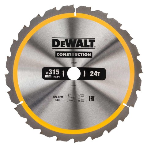 DeWALT ?DT1961-QZ ostrze do piły tarczowej 31,5 cm 1 szt.