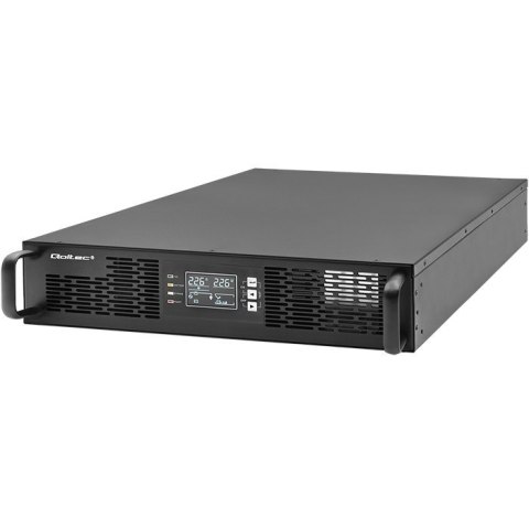 QOLTEC ZASILACZ AWARYJNY UPS DO RACK | 2.4KVA | 2400W | POWER FACTOR 1.0 | LCD | EPO | USB | ON-LINE