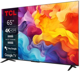 Telewizor TCL 65P655 LED 65'' 4K Ultra HD Google TV Dolby Audio DVB-T2 Czarny