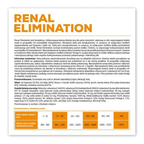 VetExpert Veterinary Diet Renal Elimination dog 8kg