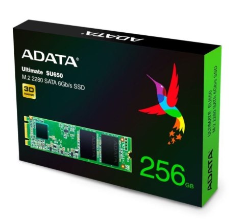 Dysk SSD A-DATA ASU650NS38-512GT-C Ultimate (M.2 2280″ /512GB /SATA III (6 Gb/s) /550MB/s /510MB/s)