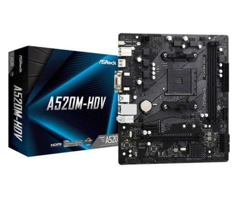 Płyta główna ASROCK A520M-HDV Socket AM4 MICRO ATX