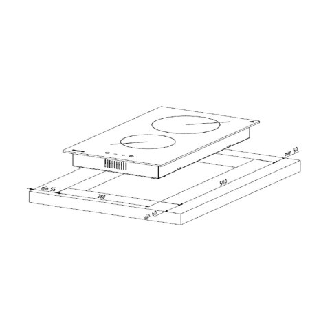 Płyta ceramiczna AKPO PKA 30830/2 czarna