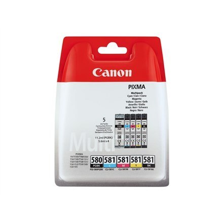 Canon CLI-581 Multipack nabój z tuszem Oryginalny Czarny, Cyjan, Purpurowy, Żółty