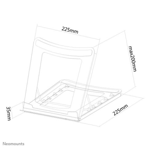 Neomounts NSLS075BLACK stojak na laptop Podstawka na notebooka Czarny 38,1 cm (15")