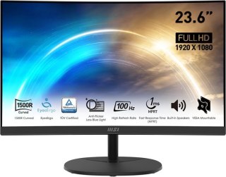 Monitor MSI PRO MP2412C (23.6" /VA /100Hz /1920 x 1080 /Czarny)