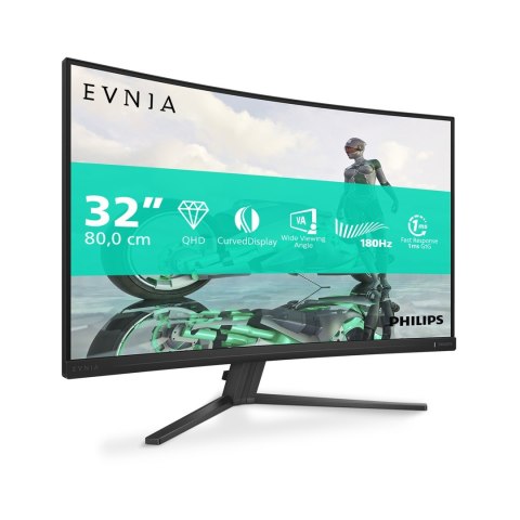 Philips Evnia 32M2C3500L/00 monitor komputerowy 80 cm (31.5") 2560 x 1440 px Quad HD LCD Czarny