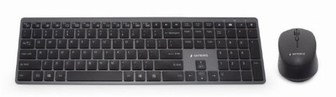 Gembird KBS-ECLIPSE-M500 klawiatura Dołączona myszka RF Wireless QWERTY US English Czarny