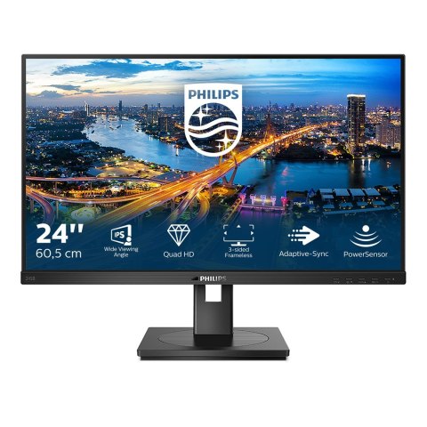 MONITOR PHILIPS LED 23,8" 245B1/00 60.5cm 2560x1440 Quad HD Czarny