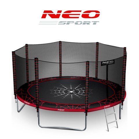 Trampolina ogrodowa 14ft/435cm z siatką zewnętrzną i drabinką Neo-Sport