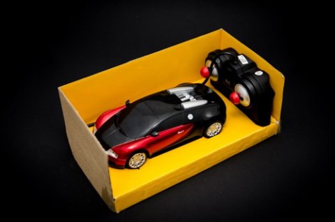 Samochód RC Bugatti Veyron licencja 1:24 czerwony