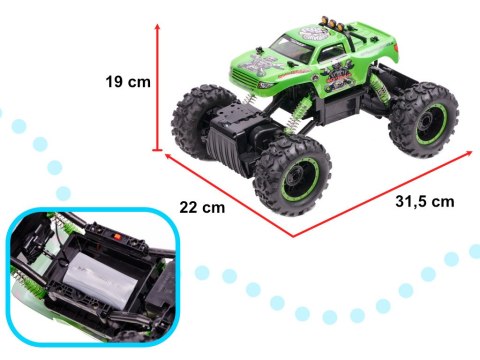 Samochód RC NQD ROCK CRAWLER KING 1:12 USB zielony