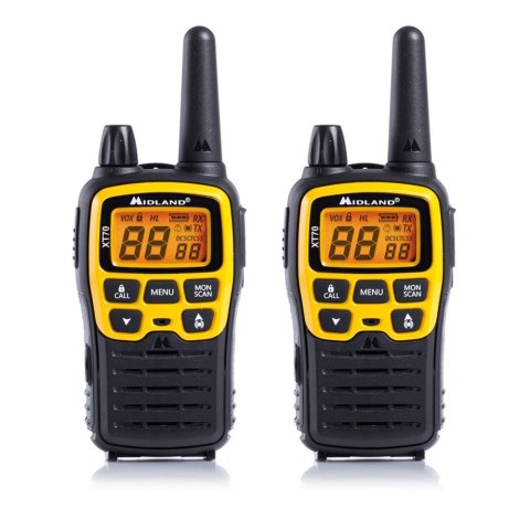 Midland XT70 Adventure krótkofalówka 93 kan. 433.075 - 446.09375 MHz Czarny, Żółty