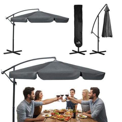 Parasol ogrodowy składany 6 segmentowy 350 cm z pokrowcem Plonos PL-880 Parasol ogrodowy składany 6 segmentowy 350 cm z pokrowcem Plonos PL-880