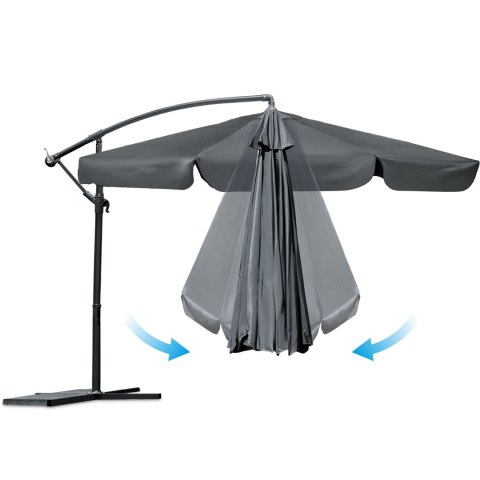 Parasol ogrodowy składany 6 segmentowy 350 cm z pokrowcem Plonos PL-880 Parasol ogrodowy składany 6 segmentowy 350 cm z pokrowcem Plonos PL-880