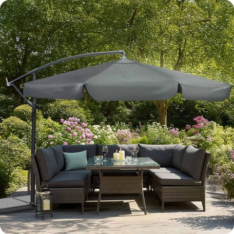 Parasol ogrodowy składany 6 segmentowy 350 cm z pokrowcem Plonos PL-880 Parasol ogrodowy składany 6 segmentowy 350 cm z pokrowcem Plonos PL-880