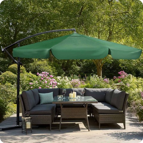 Parasol ogrodowy składany 6 segmentowy 350 cm z pokrowcem Plonos PL-880