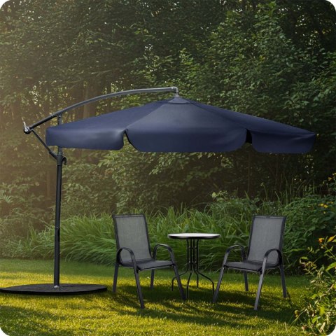 Parasol ogrodowy składany 6 segmentowy 350 cm z pokrowcem Plonos PL-880