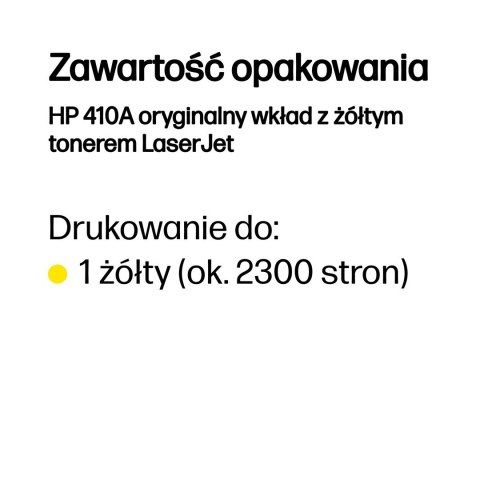 HP 410A oryginalny wkład z żółtym tonerem LaserJet