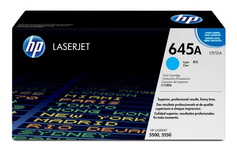 HP 645A oryginalny wkład z błękitnym tonerem LaserJet