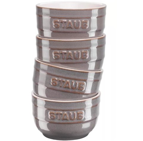 Mini Ramekin okrągły STAUB 4 szt. 40508-156-0 - antyczny szasy 200 ml Mini Ramekin okrągły STAUB 4 szt. 40508-156-0 - antyczny szasy 200 ml