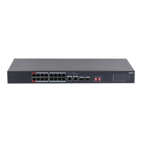 Switch niezarządzalny Dahua S3218-16ET-190 2x1GbE Uplink 2xSFP combo 16x100Mbps PoE