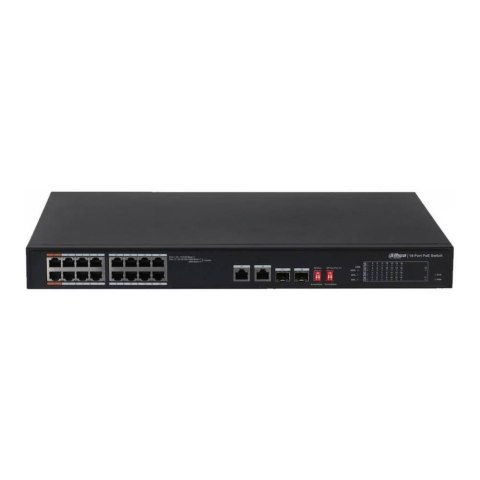 Switch niezarządzalny Dahua S3218-16ET-240 2x1GbE Uplink 2xSFP combo 16x100Mbps PoE