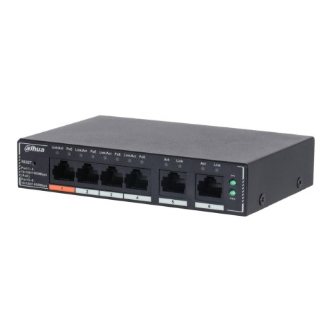 Switch zarządzalny DahuaSG4006P 4x1GbE 2x1GbE uplink PoE 60W