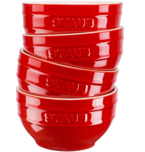 Zestaw 4 misek okrągłych STAUB 40508-146-0 - czerwony 14 cm Zestaw 4 misek okrągłych STAUB 40508-146-0 - czerwony 14 cm