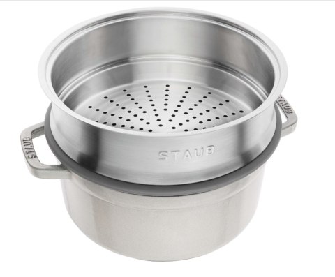 Garnek żeliwny okrągły z wkładem STAUB La Cocotte 40508-822-0 - 3.8 ltr. biała trufla Garnek żeliwny okrągły z wkładem STAUB La Cocotte 40508-822-0 - 3.8 ltr. biała trufla