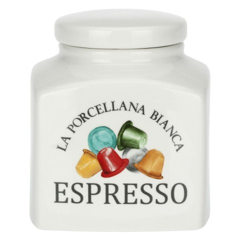 Porcelanowy pojemnik na kapsułki do espresso La Porcellana Bianca Conserva - Biały, 1.8 ltr