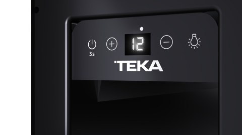 Teka RVU 10008 GBK Termoelektryczna chłodziarka do wina Wbudowany Czarny 8 butel.